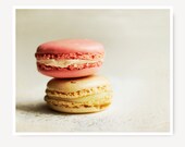 Pastel Macaron Photo, pastel Macaroon print, peach, pink, shabby chic, Food Art, Kitchen Art, sweet, dessert, treat, dreamy, foodie art