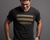 Black T Shirt for men. Black and Gold. Naval Flag. Unisex Tee