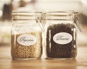 Set of 10 Labels - Kitchen/Pantry Organization and Food Labels - Glossy Ovals - "Grandma"