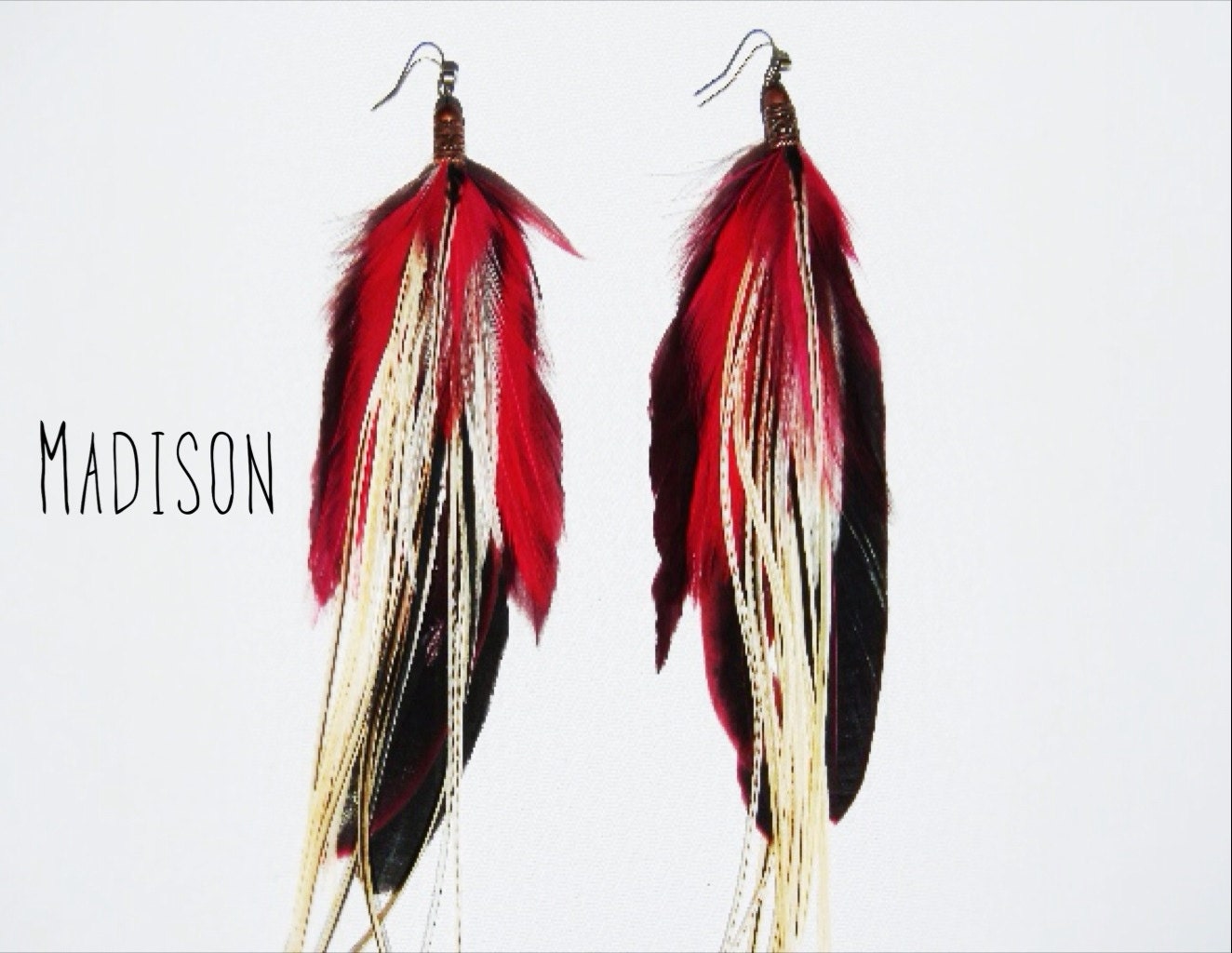 MADISON Extra Long Feather Earrings
