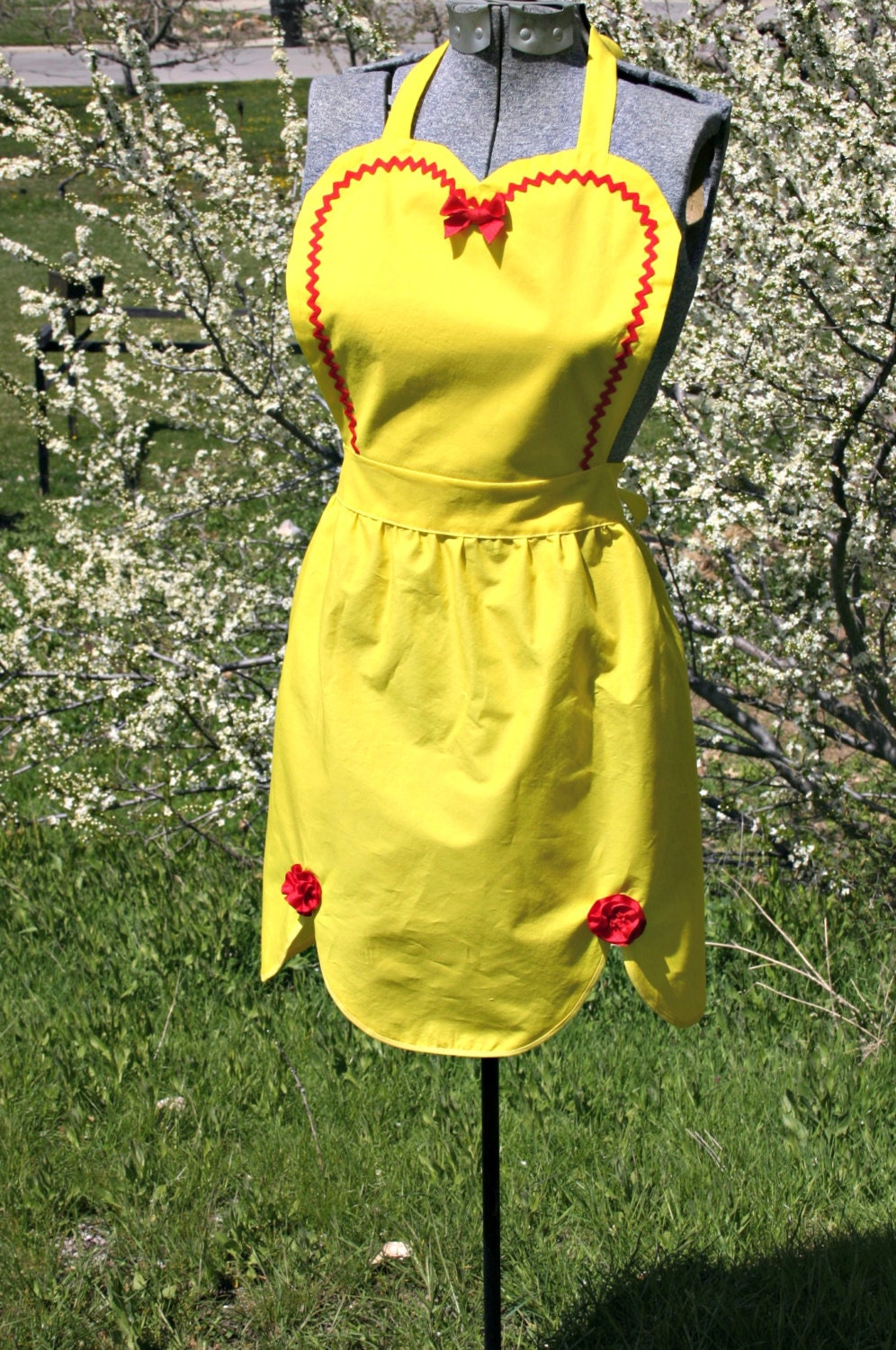 BELLE Beauty and the Beast Costume full APRON for women. Disney Princess inspired. Hostess Bridal Birthday Party Gift.