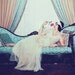 Custom Made Hand-embroidered Whimsical Wedding Crisscross Long Dress