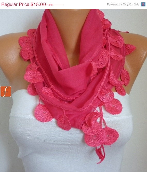 BIG SALE Hot Pink Women Shawl Scarf - Scarf - Cowl Scarf - fatwoman
