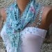 Multicolor Scarf  - Cotton  Scarf - Cowl  Scarf with Lace Edge - fatwoman