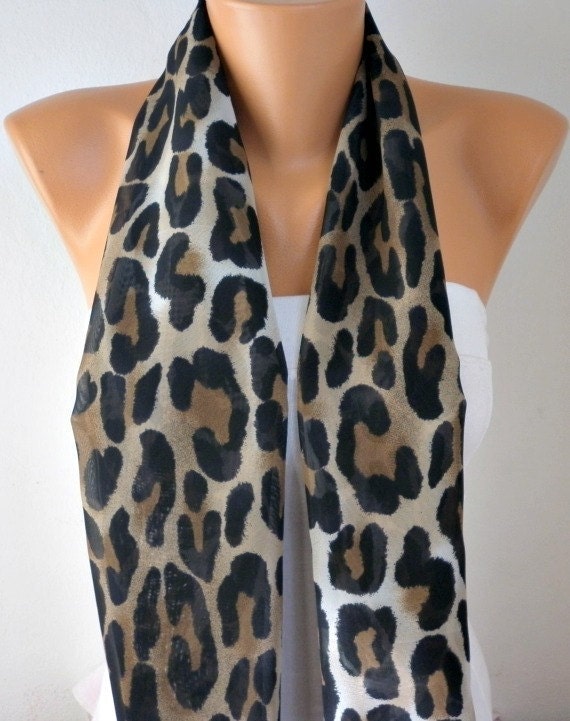 Leopard Scarf - Infinity Scarf Shawl Circle Scarf Loop Scarf Gift -fatwoman