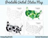 United States Map Teacher Clip Art Printable Map - Instant Digital Download