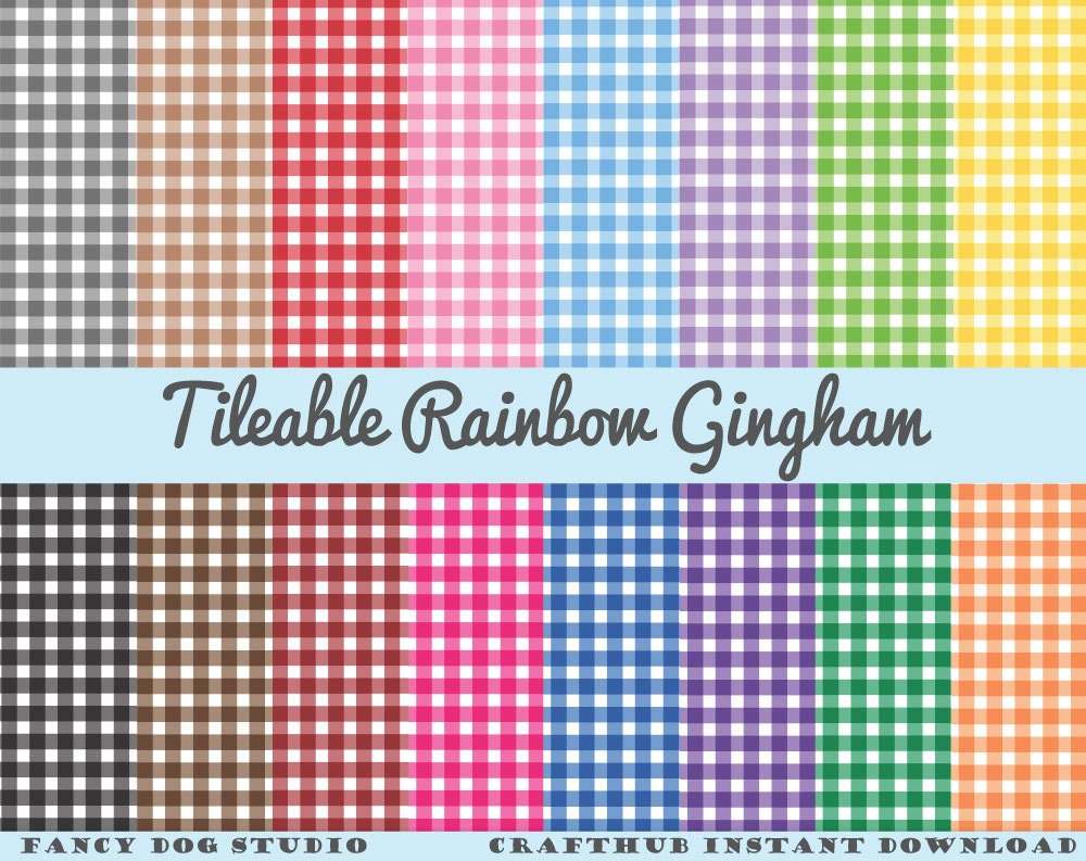 Tileable Gingham Repeating Background Commercial Use Clip Art Instant Download