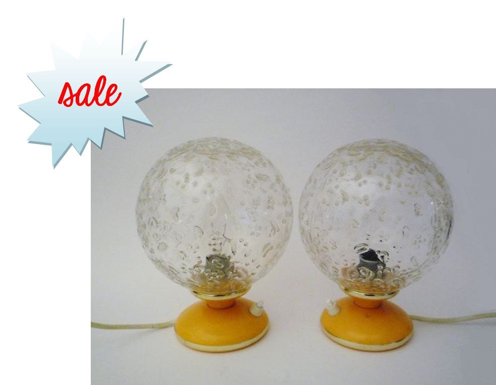 SALE Pair of Vintage Bedside Lamps