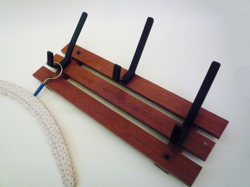 Vintage Teck Coat Rack with 3 Hooks