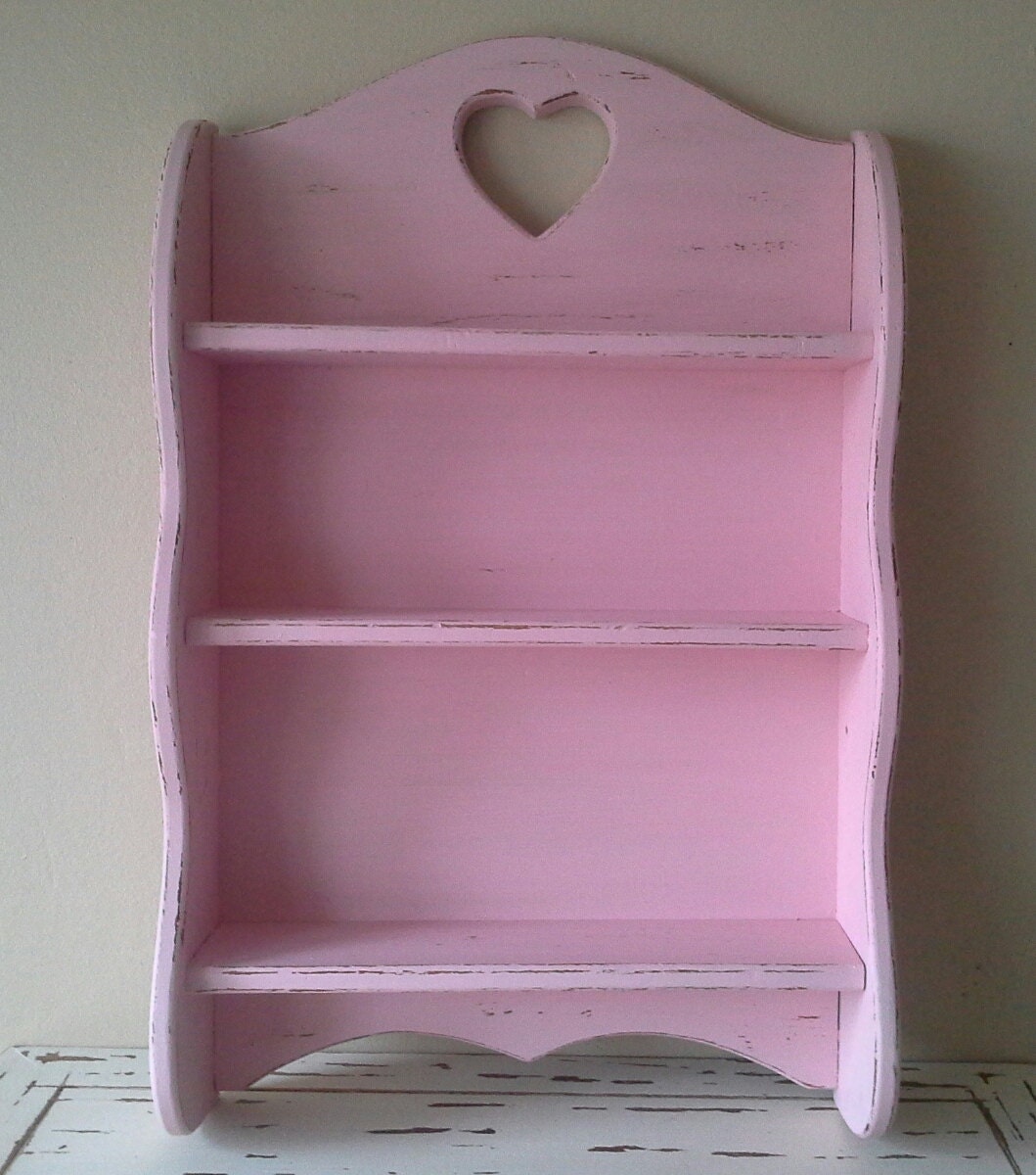 Shelf, Pink shelf, childs room decor, cottage chic, shabby and chic home decor