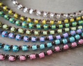 CHOOSE your COLOR Crochet 3x wrap bracelet necklace anklet 'Summer Smoothies'  pink aqua pastels colorful beach boho surfer chic waterproof