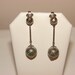 Vintage Silver Dangle Ball Earrings, Go Go Dancer Disco Earrings, 1960s Drop Earrings