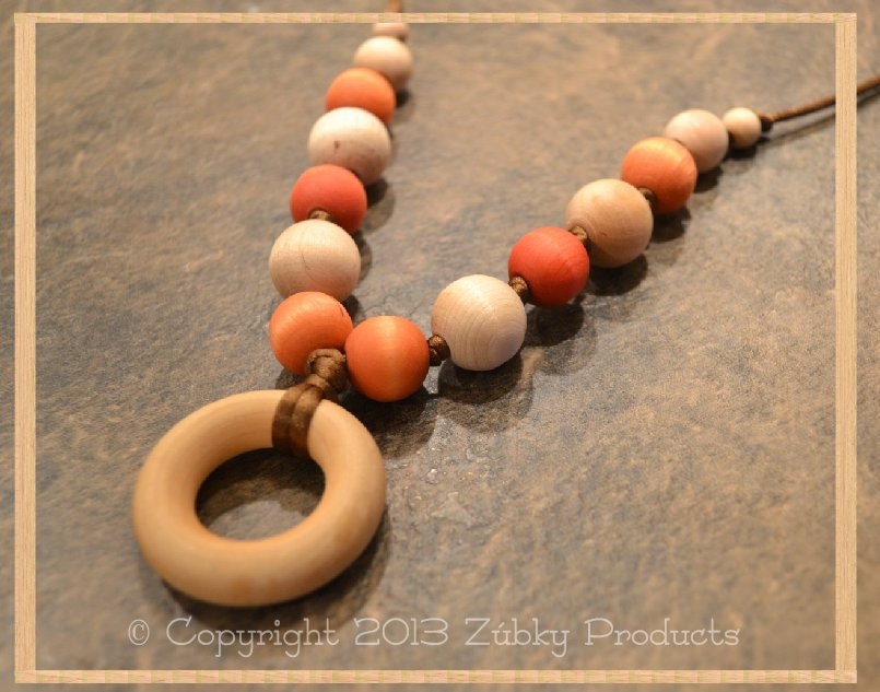 NEW 2013 SPRING DESIGN - Zúbky Sensory Teething Necklace for Natural Nursing Breastfeeding Babywearing Mamas "Sunkissed"