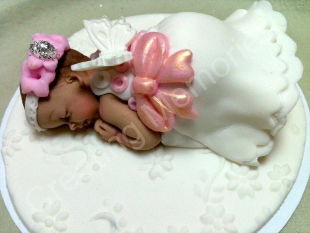 Fondant Baby Girl in Sunday Dress