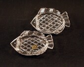 Vintage Bohemia Glass Fish Ashtrays - Made in Czechoslovakia