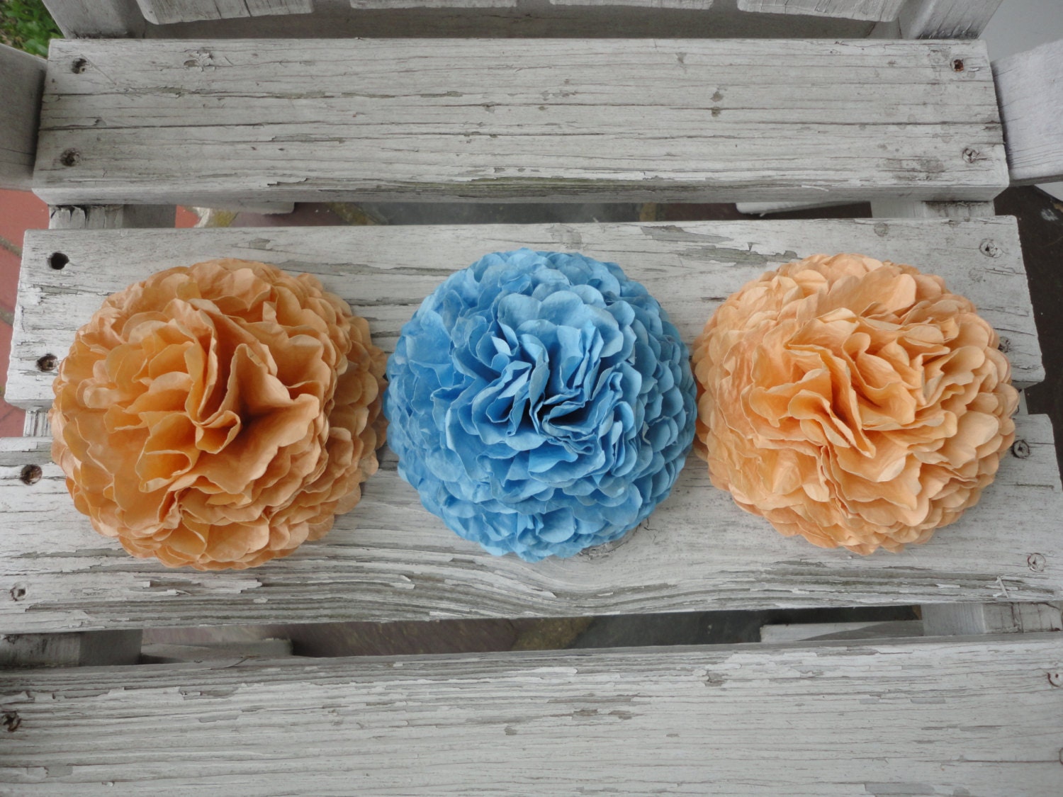 Large Carnation Paper Flower - Rose - Ranunculus Set of 3 Flowers