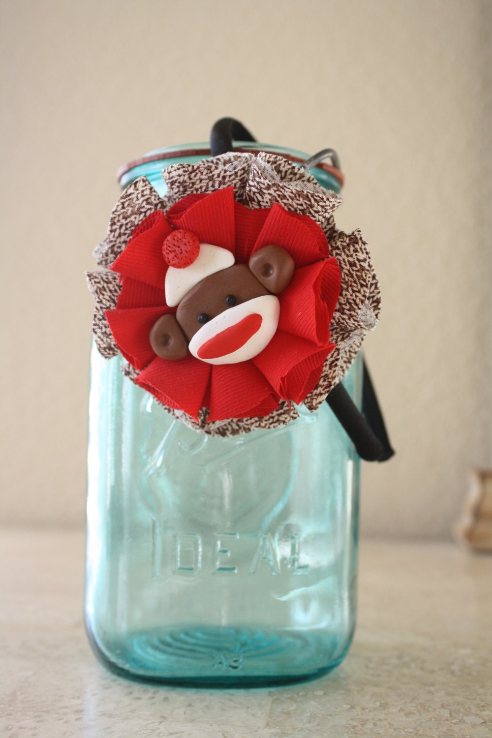 Sock Monkey Inspired Headband