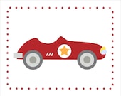 Roadster Car, Vintage Car, Children's Wall Art, Children's Art Print, Nursery Decor- Set of four 11x14 prints