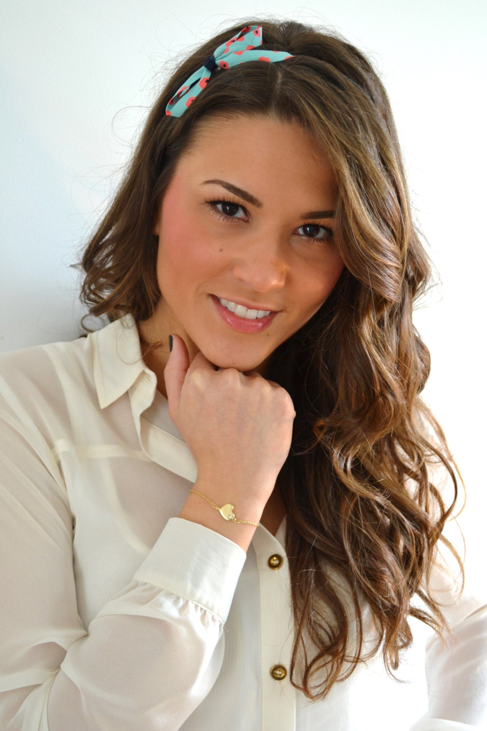 GOLD HEART Fashion LoVe Bracelet Gift Idea Womens Jewelry Handmade Swarowski Crystal Sparkly
