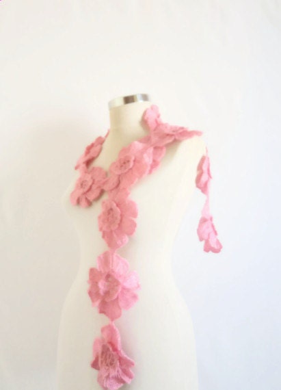 SCARVES FREE ship ,scarf,Pink  Flower  Romantic Shiny Mohair Burgundy, Claret ,Neckwarmer wedding soft discount