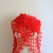 CROCHET SHAWL Red Triangle