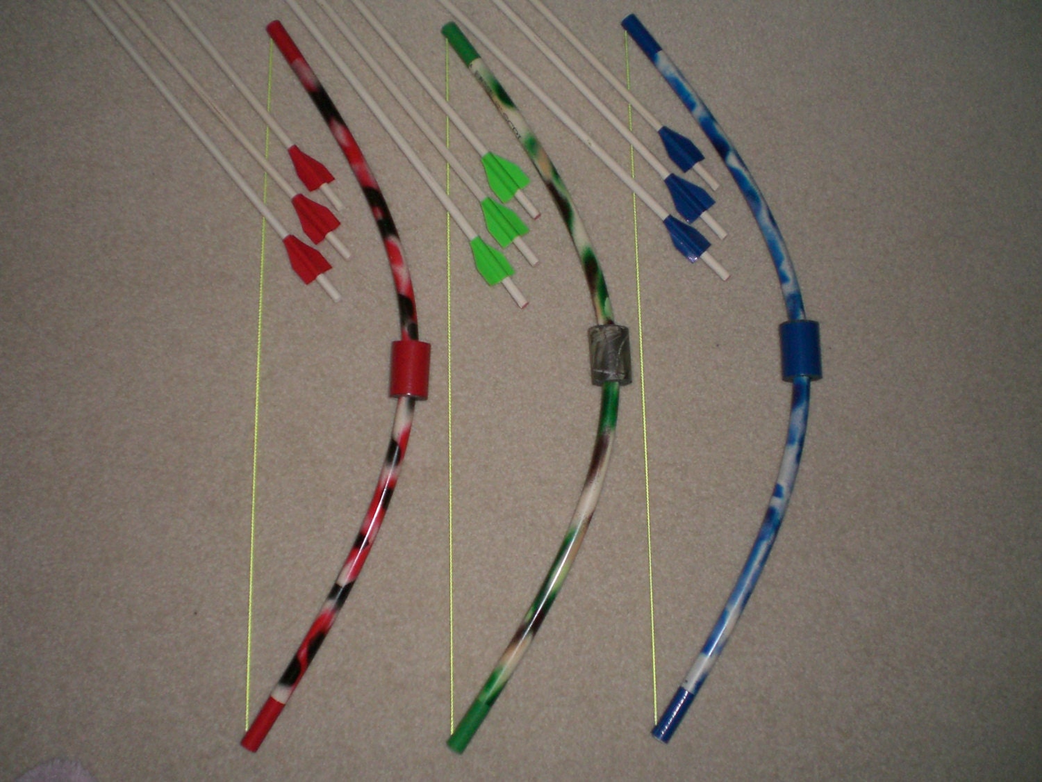 3 x Small Bows, 3-7yrs, any colors, eraser/foam tip arrows