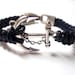 Nautical Anchor Bracelet with a Silver Pull Clasp Navy Ship Bracelet Nautical Bracelet