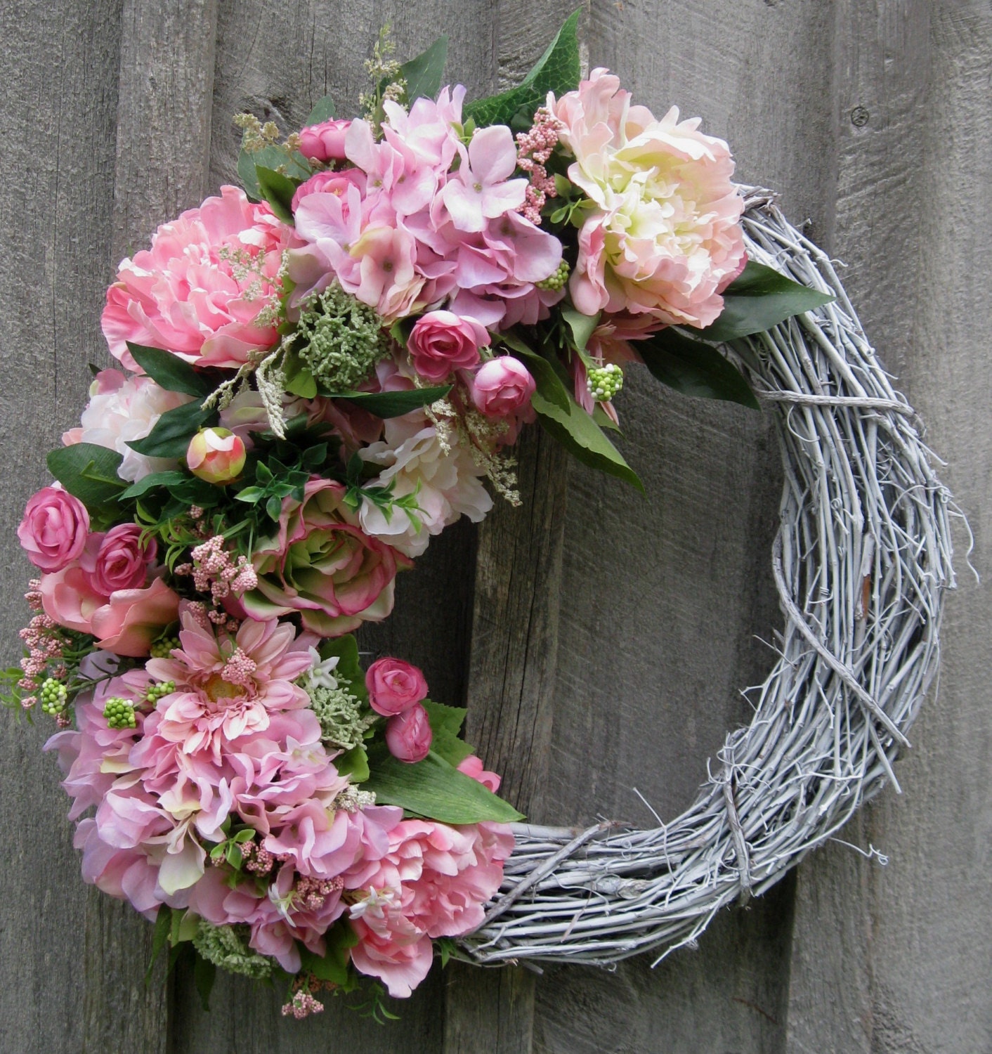 Summer Wreath, Country French, Garden Wreath, Cottage Chic, Wedding