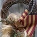 Americana Wreath, Patriotic Wreath, Fourth of July, Tea Stained Flag