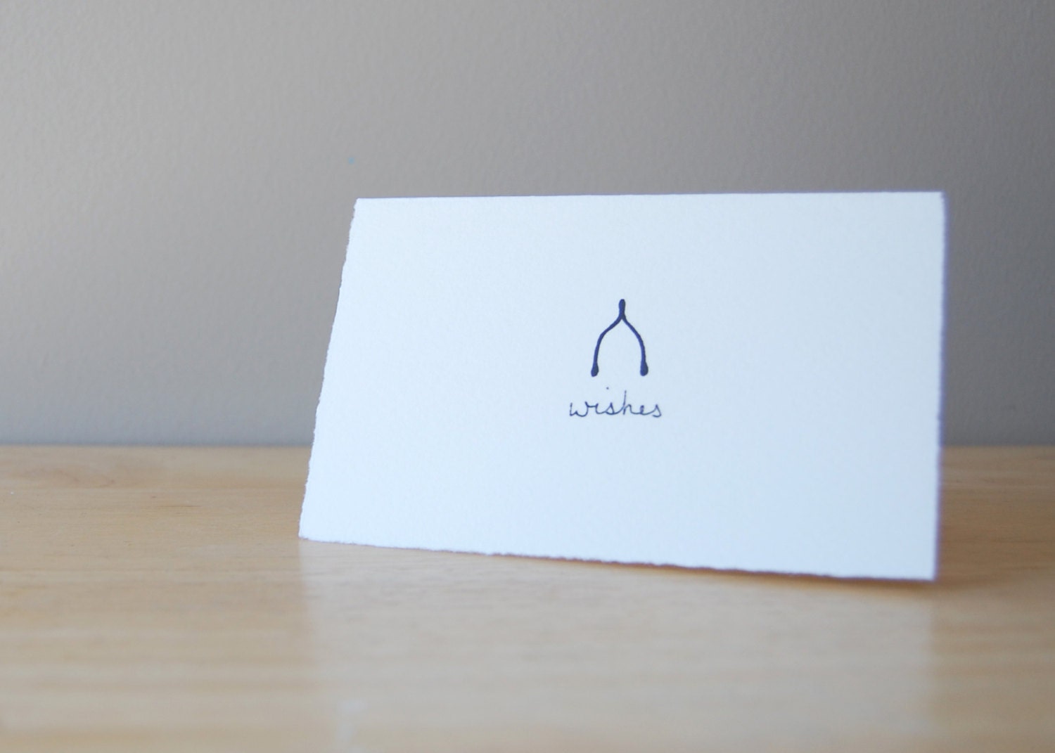 Simple Birthday Card - Wedding Card - Wishbone - Wishes