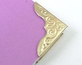 20 Large Vintage Gold Raw Brass Metal Book Corners - Bookbinding - Scrapbooking - Photo Album - Diary - Journal