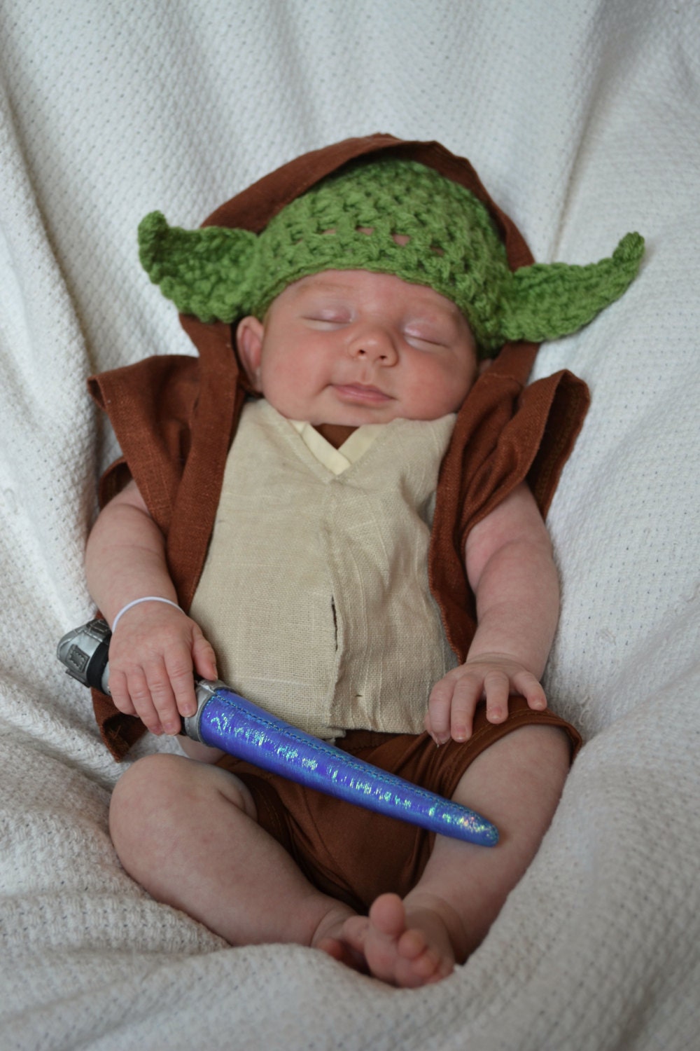 Chunky Yoda "Star Wars Inspired" Hat / Beanie - Star Wars Fans (0-3 / 3-6 / 6-12 month sizes)