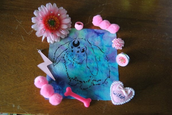 TIE DYE Usagi Moon Bunny Patch