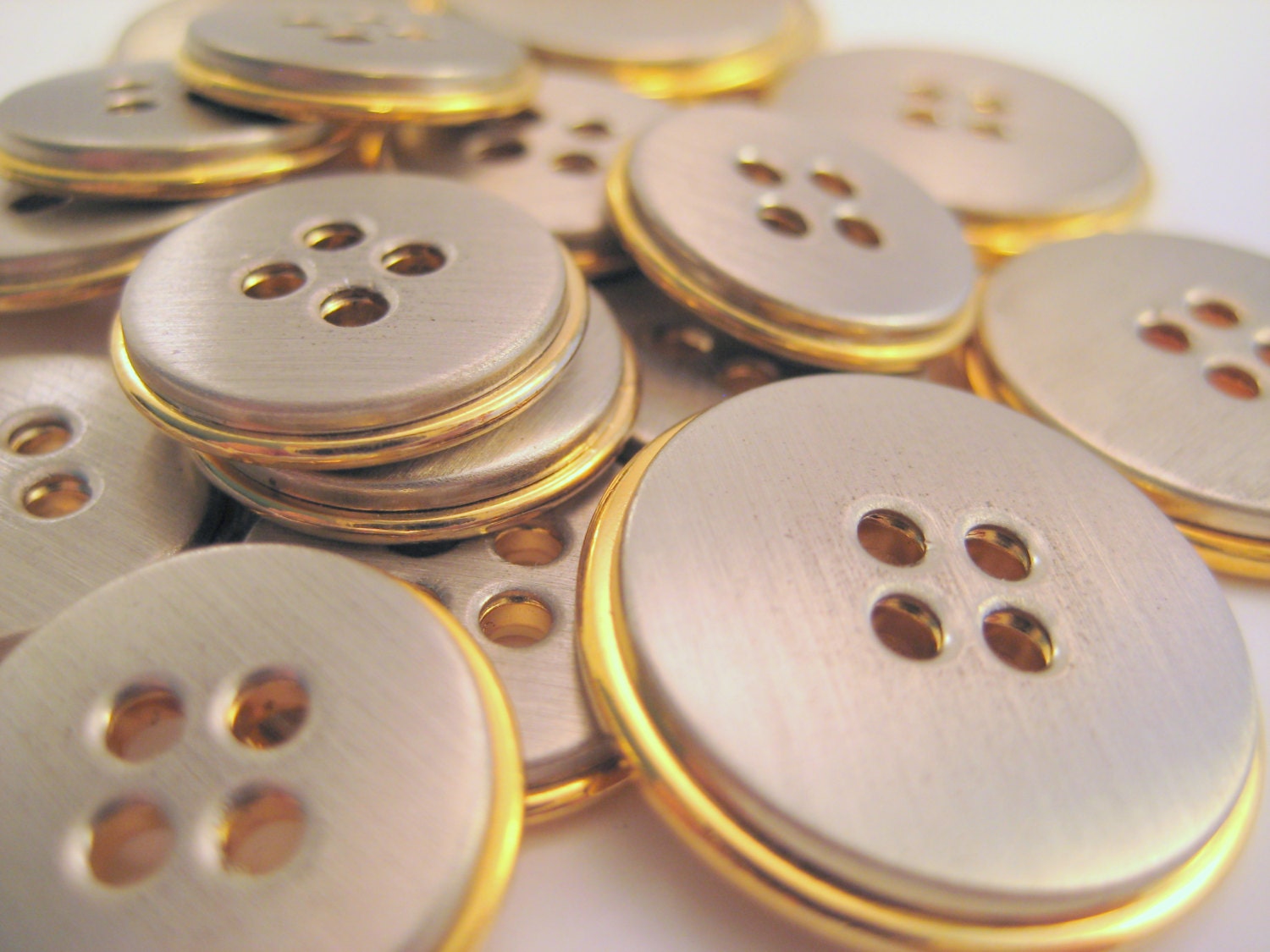 Silver and Gold Tone Buttons Large and Small