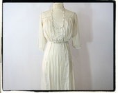 Ivory Silk Edwardian Tea Dress