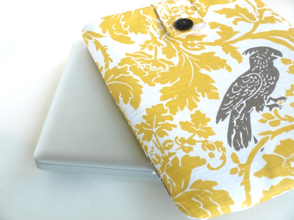 Macbook Pro 13 Laptop Sleeve, Macbook Air 13 inch Case Cover, Yellow Macbook Cover, Bird 11 inch Case,