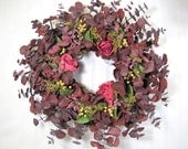Eucalyptus Wreath, Dried Floral Wreaths, Wreaths, Fragrant Wreath, Dried Flower Wreath, Wall Decor