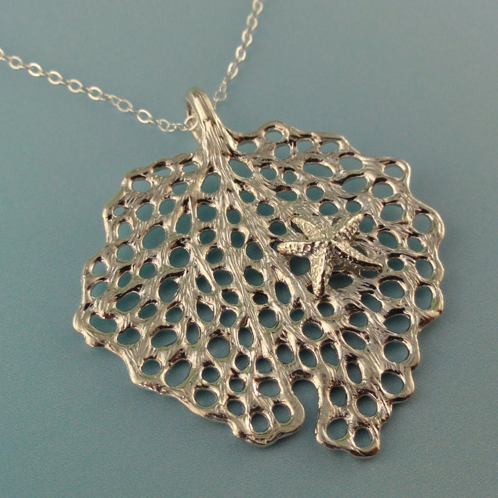 Fan Coral Necklace with Starfish