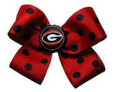 Large UGA Georgia Bulldog Hair Bow