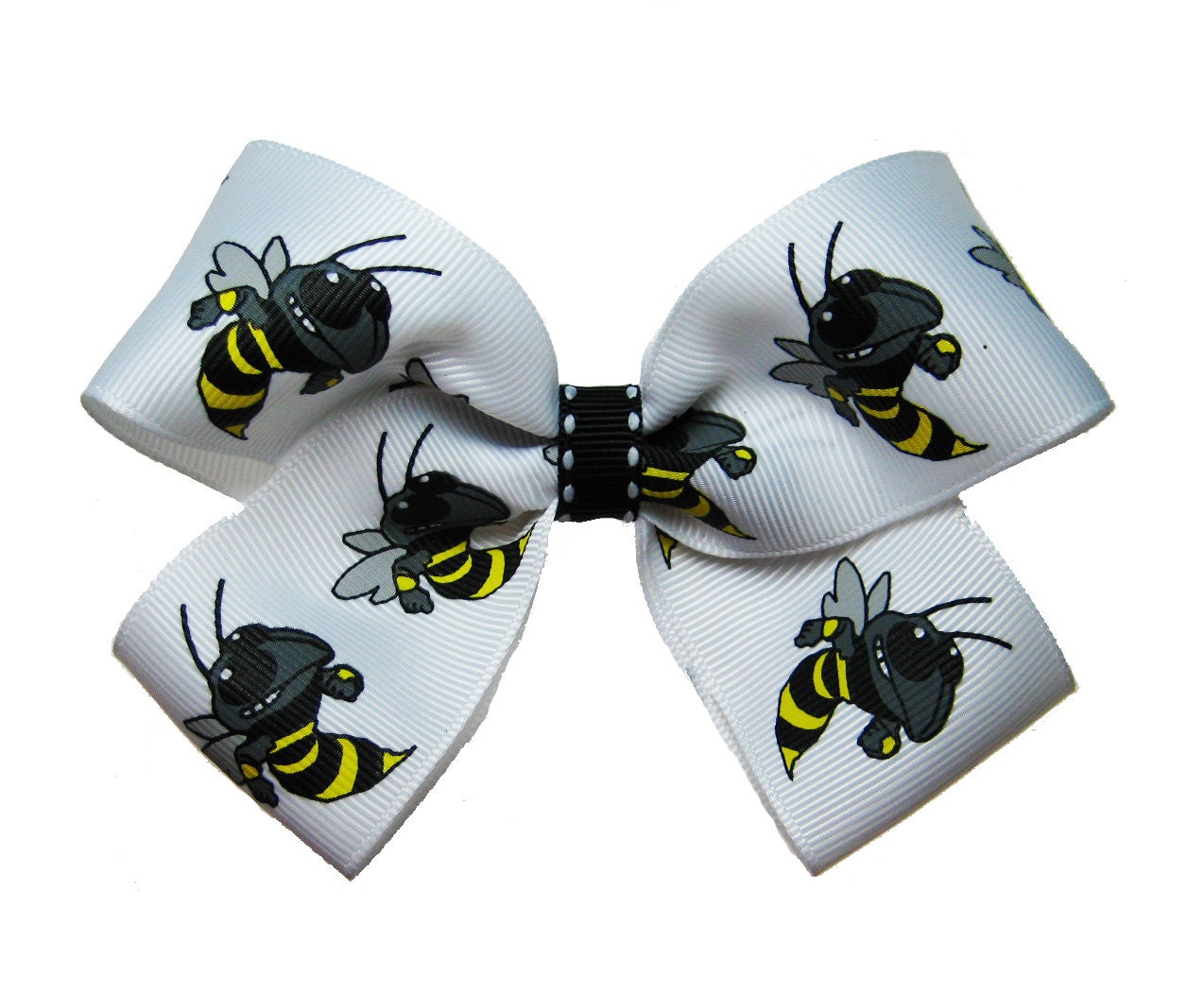 AOII Alpha Omicron Pi Sorority Hair Bow in Red and White