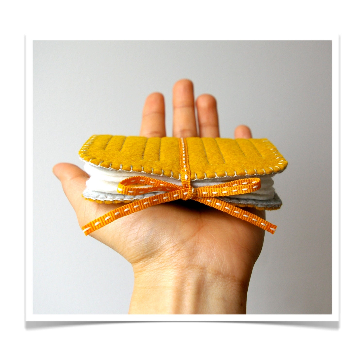 Wool Felt Needle Book // French Mustard // LoftFullOfGoodies