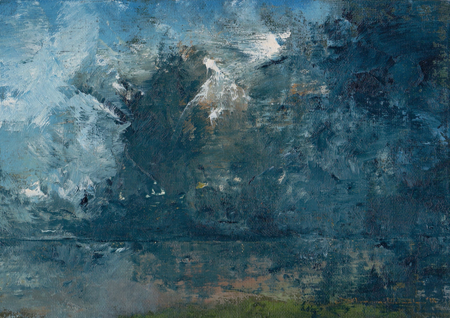 Summer Storm over Black Gorge - Original Oil Painting by Seminary Road Artists