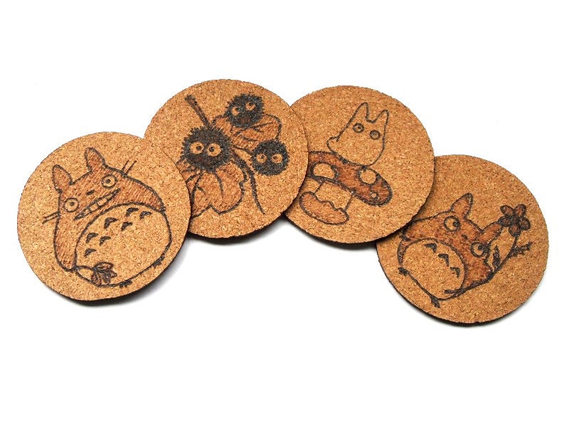 Round Cork Coasters - My Neighbor Totoro - Double Sided