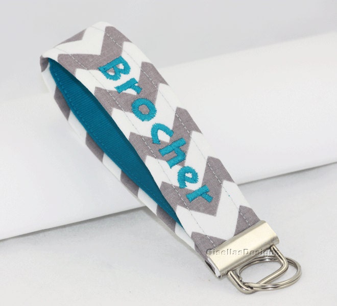 Personalized Key Fob Holder/ Monogrammed wristlet Key chain/ Custom Key Fob chain/ Makes a great gift