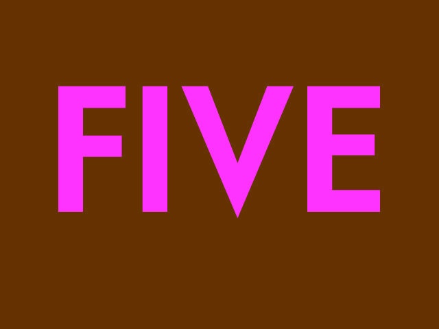 Additional letters for your lil threadz "FIVE"  Birthday Design