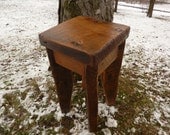 Reclaimed Barnwood End table, night stand  or plant stand