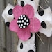 Burlap Cross Burlap Door Hanger Black and White with Flower