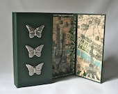 Wire Walking in Paris Mixed Media Collage Shrine Box for Home Decor