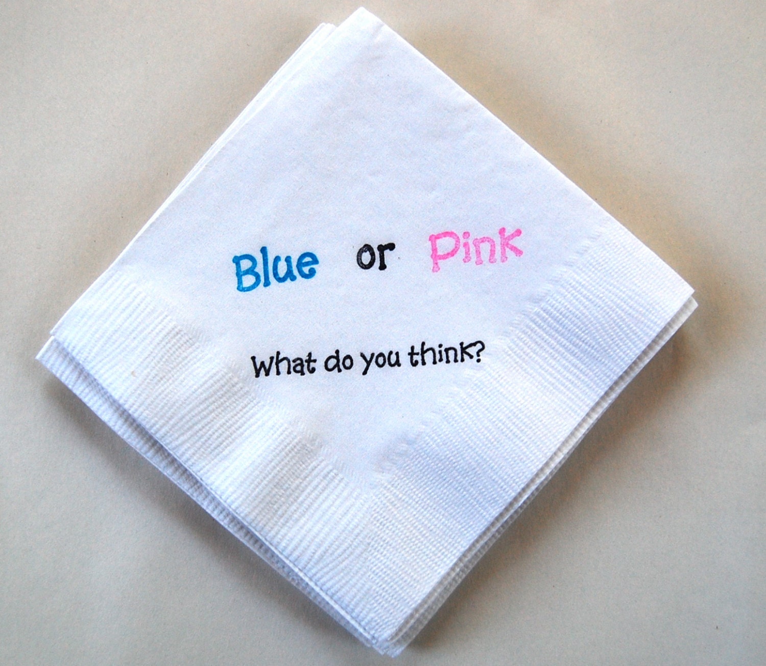 Boy or Girl Baby Shower Napkins / Set of 50 / Gender Reveal Party