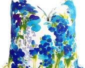 Summer Flowers Decorative Pillow Cover, 18x18, 20x20, 22x22, Accent Pillow, Throw Pillow